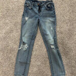Maurices High-Rise Light Faded & Distressed Jeans Size 2 Reg with 25" Inseam